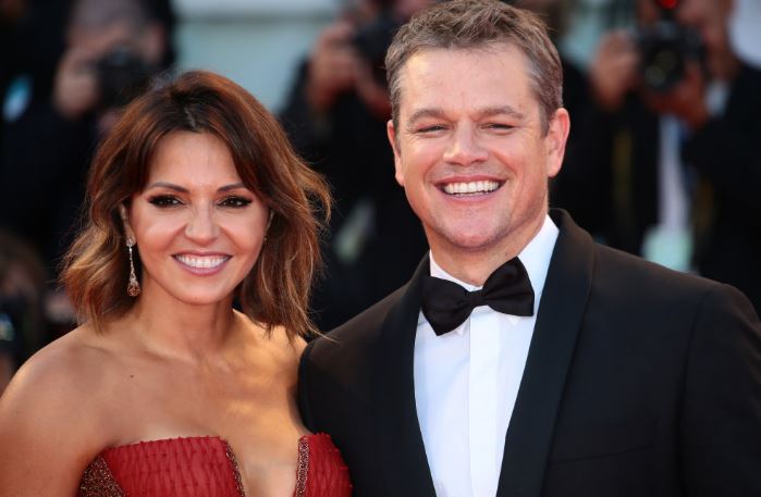 Alexia Barroso's mother Luciana and her step father Matt Damon